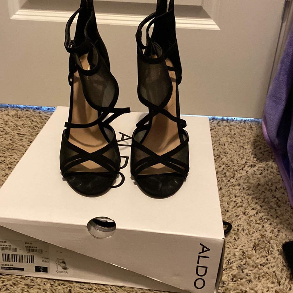 Aldo, black 3 inch heels
